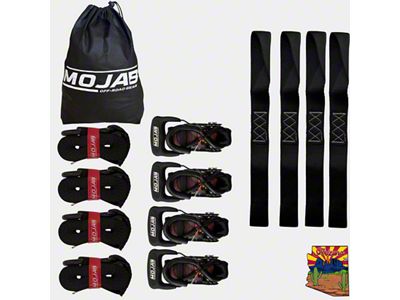 Mojab Offroad 1.60-Inch x 15-Foot Ratchet Tie-Downs