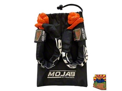 Mojab Offroad 1/2-Inch x 22-Inch Soft Shackle Set with Sleeve and Bag; Orange