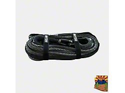 Mojab Offroad 1/2-Inch x 78-Foot Synthetic Winch Rope with Removable Forged Winch Hook; Black