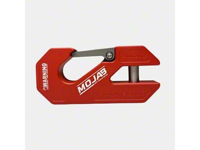 Mojab Offroad Aluminum Winch Shackle with Closed Latch; Red