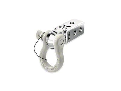 Moose Knuckle Offroad B'oh Spin Pin Shackle/Mohawk 2.0 Receiver Combo; Atomic Silver/Pure White (Universal; Some Adaptation May Be Required)