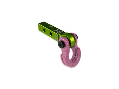 Moose Knuckle Offroad Jowl Split Shackle 5/8 / Mohawk 1.25 Receiver Combo; Bean Green/Pretty Pink