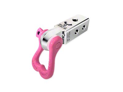 Moose Knuckle Offroad XL Shackle 3/4 and Mohawk 2.0 Receiver Combo; Atomic Silver/Pretty Pink (Universal; Some Adaptation May Be Required)