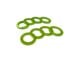 Moose Knuckle Offroad 3/4 Rattle Rings Shackle Isolator Washers; Sublime Green