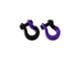 Moose Knuckle Offroad Jowl Split Recovery Shackle 5/8 Combo; Black Hole and Grape Escape