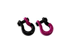 Moose Knuckle Offroad Jowl Split Recovery Shackle 5/8 Combo; Black Hole and Pogo Pink