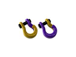 Moose Knuckle Offroad Jowl Split Recovery Shackle 5/8 Combo; Detonator Yellow and Grape Escape