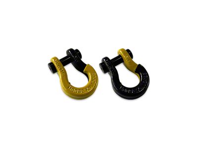 Moose Knuckle Offroad Jowl Split Recovery Shackle 5/8 Combo; Detonator Yellow and Black Hole