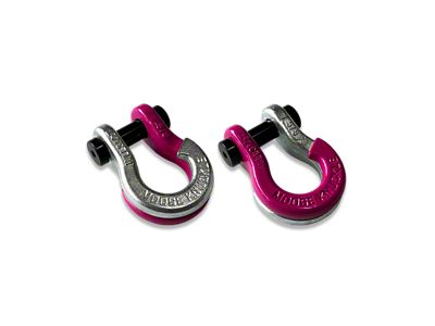 Moose Knuckle Offroad Jowl Split Recovery Shackle 5/8 Combo; Nice Gal and Pogo Pink