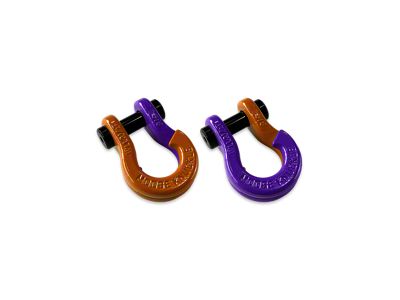 Moose Knuckle Offroad Jowl Split Recovery Shackle 5/8 Combo; Obscene Orange and Grape Escape