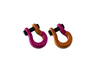 Moose Knuckle Offroad Jowl Split Recovery Shackle 5/8 Combo; Pogo Pink and Obscene Orange