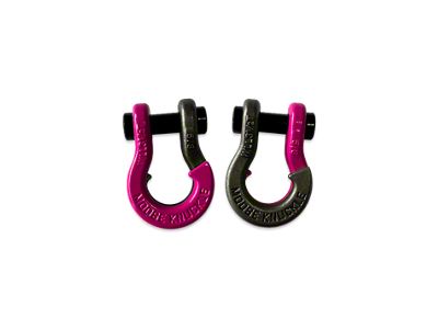 Moose Knuckle Offroad Jowl Split Recovery Shackle 5/8 Combo; Pogo Pink and Raw Dog