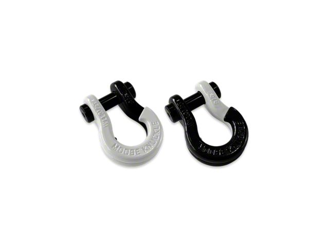 Moose Knuckle Offroad Jowl Split Recovery Shackle 5/8 Combo; Pure White and Black Hole