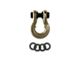 Moose Knuckle Offroad Jowl Split Recovery Shackle 5/8; Brass Knuckle