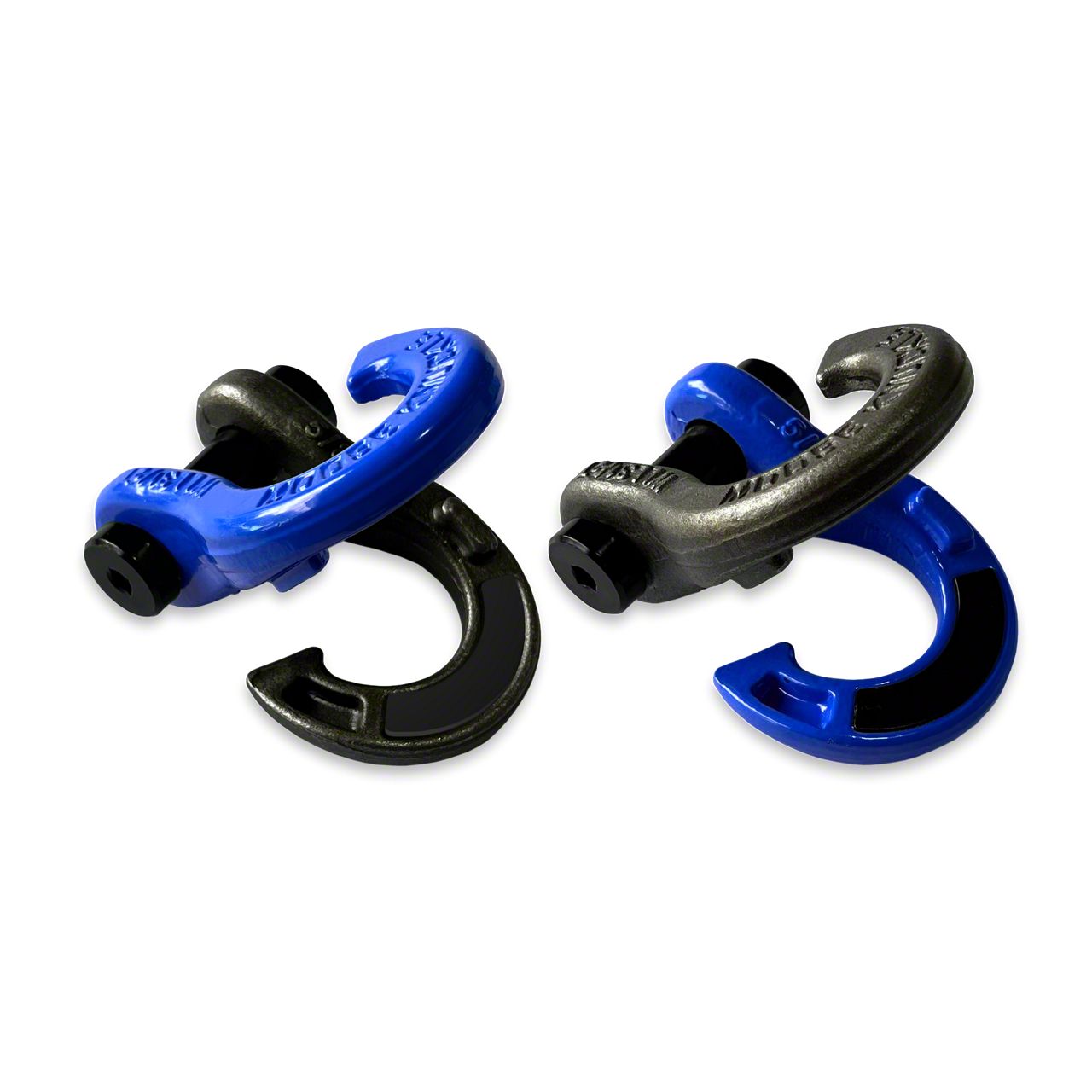 Moose Knuckle Offroad Jowl Split Recovery Shackle 5/8 Combo; Blue Balls and  Raw Dog