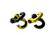 Moose Knuckle Offroad Jowl Split Recovery Shackle 5/8 Combo; Black Hole and Detonator Yellow