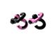 Moose Knuckle Offroad Jowl Split Recovery Shackle 5/8 Combo; Black Hole and Pretty Pink