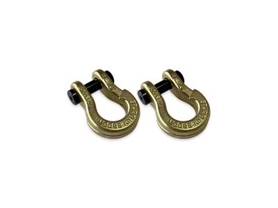 Moose Knuckle Offroad Jowl Split Recovery Shackle 5/8 Combo; Brass Knuckle and Brass Knuckle