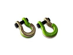 Moose Knuckle Offroad Jowl Split Recovery Shackle 5/8 Combo; Brass Knuckle and Sublime Green