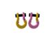 Moose Knuckle Offroad Jowl Split Recovery Shackle 5/8 Combo; Detonator Yellow and Pretty Pink