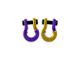 Moose Knuckle Offroad Jowl Split Recovery Shackle 5/8 Combo; Grape Escape and Detonator Yellow