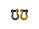 Moose Knuckle Offroad Jowl Split Recovery Shackle 5/8 Combo; Gun Gray and Detonator Yellow