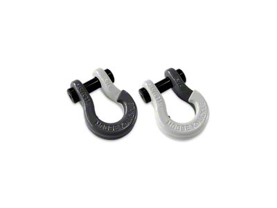 Moose Knuckle Offroad Jowl Split Recovery Shackle 5/8 Combo; Gun Gray and Pure White