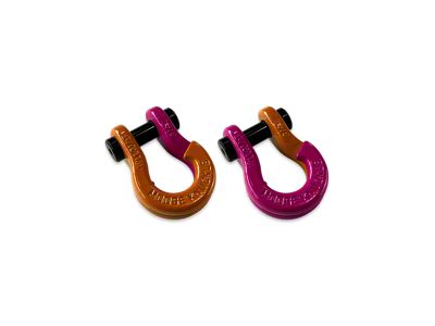 Moose Knuckle Offroad Jowl Split Recovery Shackle 5/8 Combo; Obscene Orange and Pogo Pink