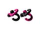 Moose Knuckle Offroad Jowl Split Recovery Shackle 5/8 Combo; Pogo Pink and Black Hole