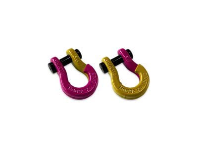 Moose Knuckle Offroad Jowl Split Recovery Shackle 5/8 Combo; Pogo Pink and Detonator Yellow