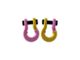 Moose Knuckle Offroad Jowl Split Recovery Shackle 5/8 Combo; Pretty Pink and Detonator Yellow