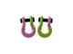 Moose Knuckle Offroad Jowl Split Recovery Shackle 5/8 Combo; Pretty Pink and Sublime Green