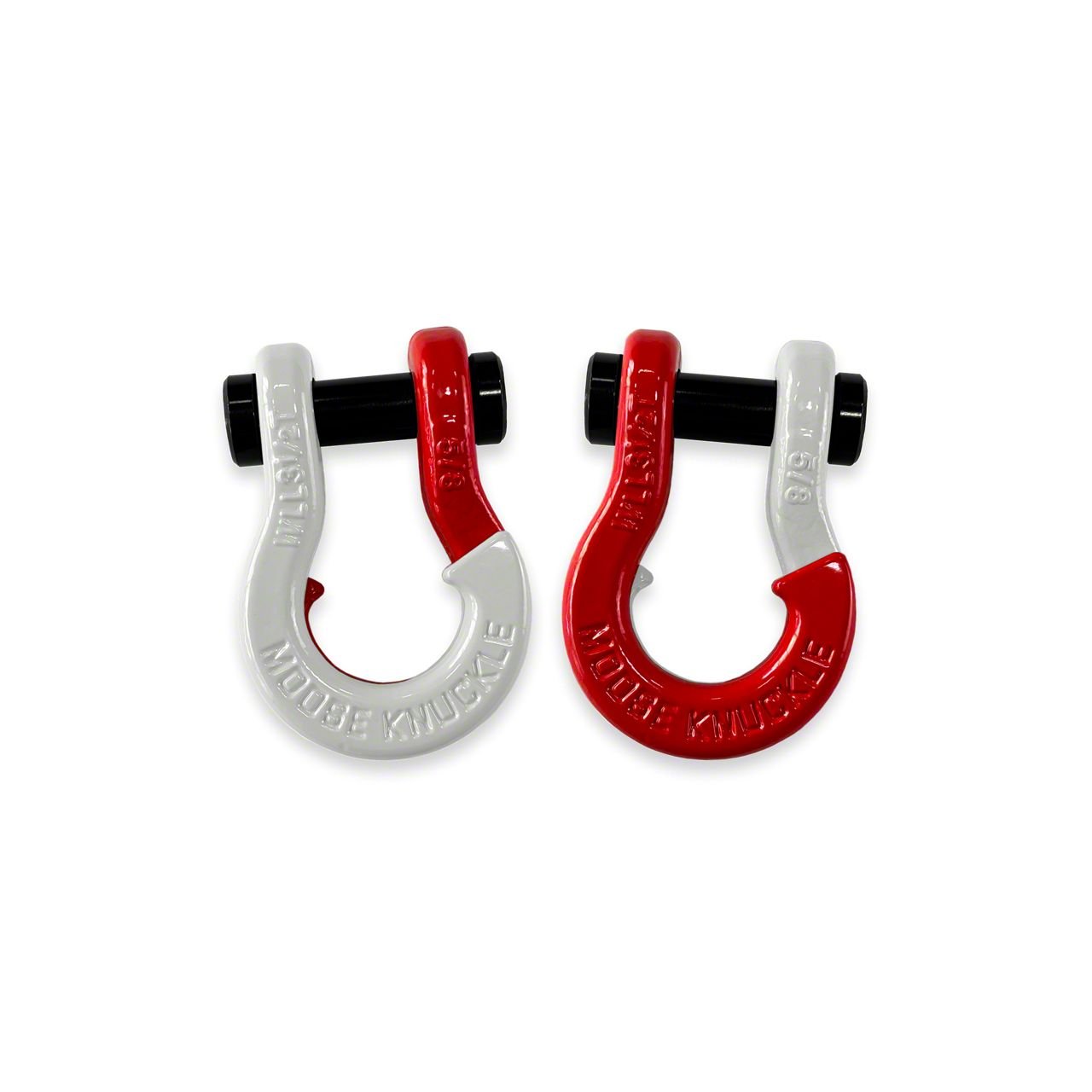 Moose Knuckle Offroad Dakota Jowl Split Recovery Shackle 5/8 Combo; Pure  White and Flame Red FN000025-048 - Free Shipping