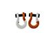 Moose Knuckle Offroad Jowl Split Recovery Shackle 5/8 Combo; Pure White and Obscene Orange