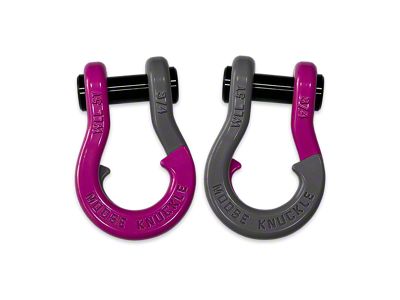 Moose Knuckle Offroad Jowl Split Recovery Shackle 3/4 Combo; Pogo Pink / Gun Gray