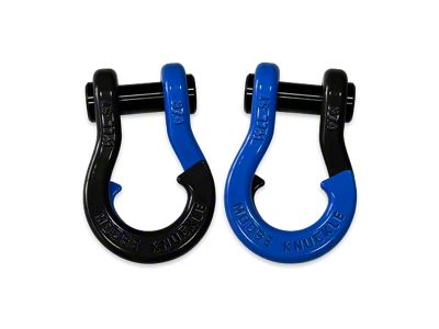 Moose Knuckle Offroad Jowl Split Recovery Shackle 3/4 Combo; Black Hole and Blue Balls