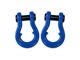 Moose Knuckle Offroad Jowl Split Recovery Shackle 3/4 Combo; Blue Balls and Blue Balls