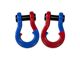 Moose Knuckle Offroad Jowl Split Recovery Shackle Combo; Blue Balls and Flame Red