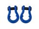 Moose Knuckle Offroad Jowl Split Recovery Shackle 3/4 Combo; Blue Balls and Blue Balls