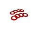 Moose Knuckle Offroad Rattle Rings Shackle Isolator Washers 5/8; Flame Red