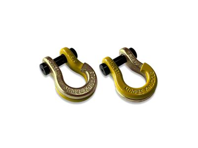 Moose Knuckle Offroad Jowl Split Recovery Shackle 5/8 Combo; Brass Knuckle and Detonator Yellow