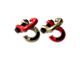 Moose Knuckle Offroad Jowl Split Recovery Shackle 5/8 Combo; Flame Red and Brass Knuckle