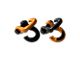 Moose Knuckle Offroad Jowl Split Recovery Shackle 5/8 Combo; Obscene Orange and Black Hole