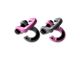 Moose Knuckle Offroad Jowl Split Recovery Shackle 5/8 Combo; Pretty Pink and Gun Gray