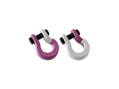 Moose Knuckle Offroad Jowl Split Recovery Shackle 5/8 Combo; Pretty Pink and Pure White