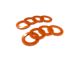 Moose Knuckle Offroad 3/4 Rattle Rings Shackle Isolator Washers; Obscene Orange