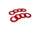 Moose Knuckle Offroad 3/4 Rattle Rings Shackle Isolator Washers; Flame Red