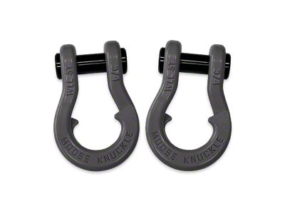 Moose Knuckle Offroad Jowl Split Recovery Shackle 3/4 Combo; Gun Gray and Gun Gray