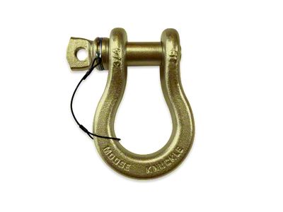 Moose Knuckle Offroad B'oh Spin Pin Recovery Shackle 3/4; Brass Knuckle