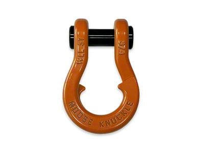 Moose Knuckle Offroad Jowl Split Recovery Shackle 3/4; Obscene Orange